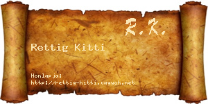 Rettig Kitti névjegykártya